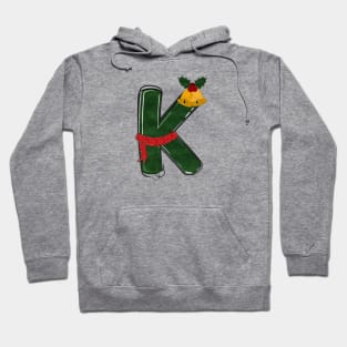 Letter K - Christmas Letter Hoodie